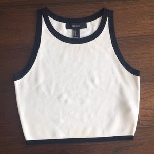 Black & white crop top